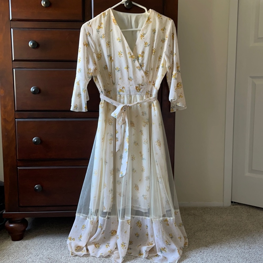 Floral yellow dress from boutique